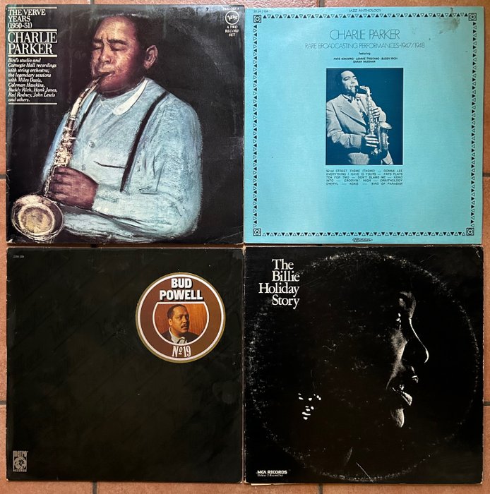 Billie Holiday, Charlie Parker, Bud Powell - Vários artistas - Vários títulos - Disco de vinil - 1975