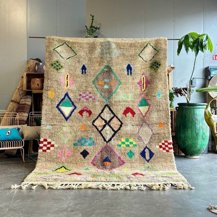 摩洛哥当代现代 Beni Ourain 地毯 - 小地毯 - 300 cm - 195 cm