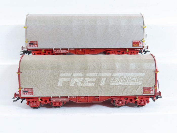 Märklin H0 - 47209 - Godsvagn-set för modelltåg (1) - Tvådelad uppsättning skjutvagnar - SNCF