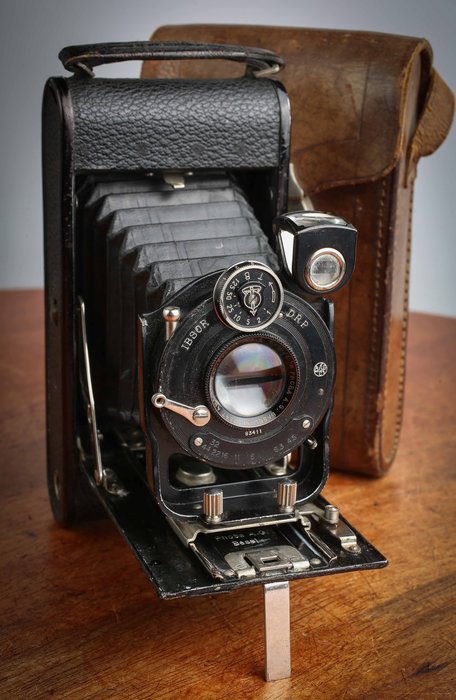 Rex Fhoba A.G. Basel lens Solar 4,5 10,5 cm avec un étui Analogt sammenleggbart kamera