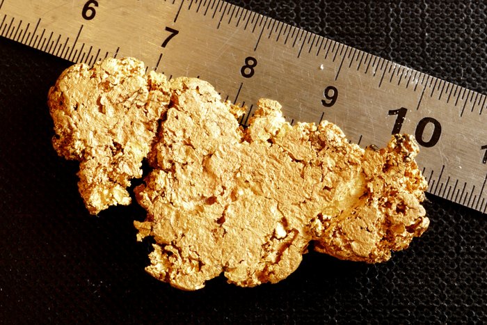 Arany Őshonos, nagy rög Suriname-ból vagy Francia Guyanából (aranyrög)- 29.31 g - (1)