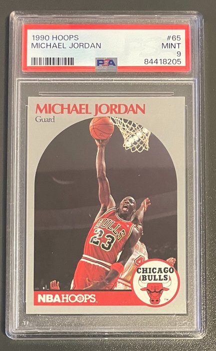 1990 - NBA - Hoops - Michael Jordan - #65 - 1 Graded card - PSA 9