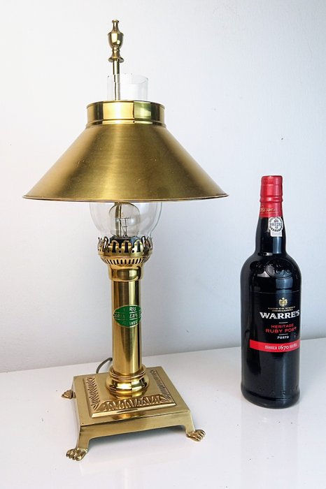 Lampa stołowa - Ekskluzywna lampa do pociągu Orient Express - 52 cm - Mosiądz