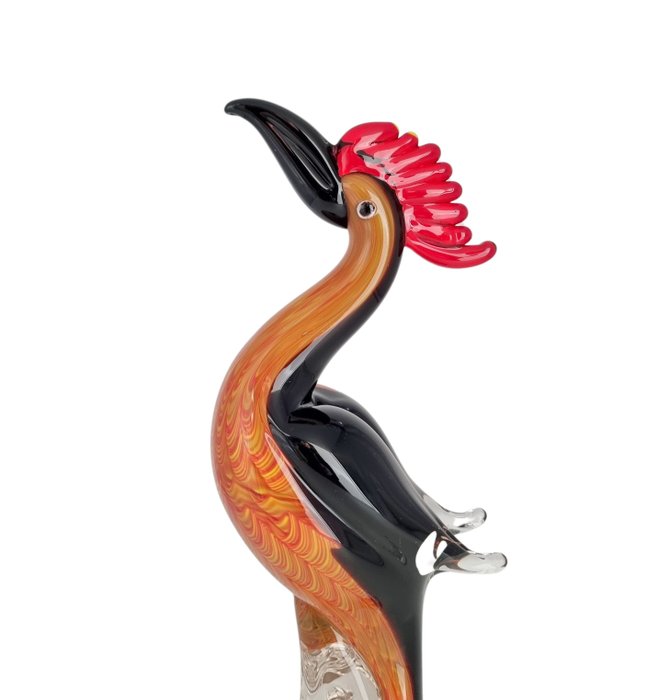 Figurka - A lovely glass art crane bird - Szkło