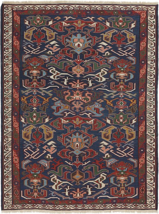 老基里姆俄罗斯 Shirvan Kilim - 凯利姆平织地毯 - 197 cm - 147 cm