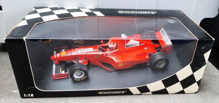 Minichamps 1:18 - 1 - Voiture miniature - Ferrari F300 Eddie Irvine - 1998 #4 Coquillage Asprey Rouge