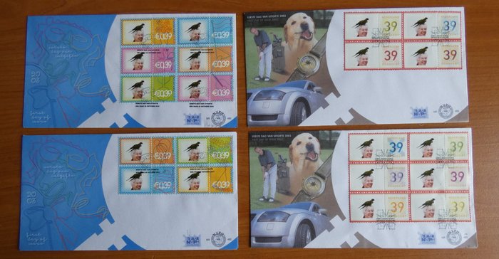 荷兰 2003 - 首日封带有个人印章和官方首日印章。 - NVPH e 482 en 483