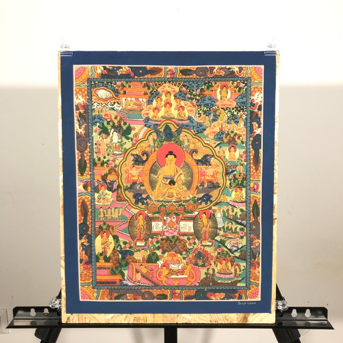 Painting of Tibetan Tradition - Thangka Story of Buddha