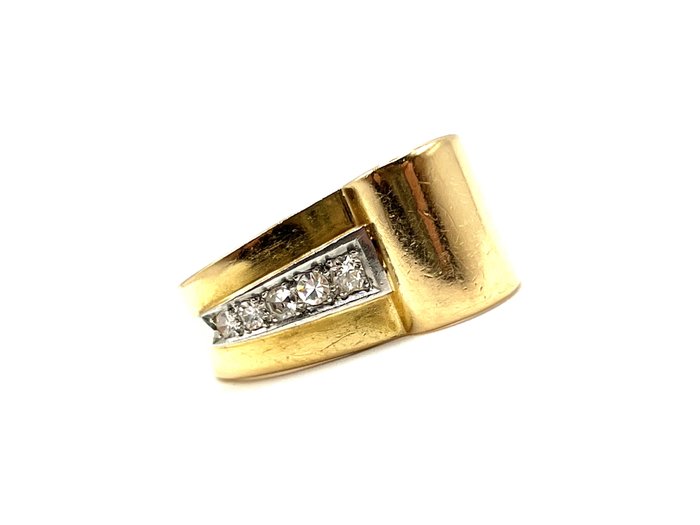 戒指 - 玫瑰金, 白金  0.17ct. 圆形 钻石 