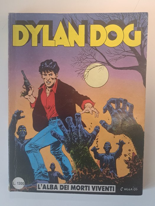 Dylan Dog 1 - Dylan Dog n. 1 originale - firmato da Claudio Villa - lire 1300 no Bollino sovraprezzo - 1 Comic - Første utgave - 1986/1986
