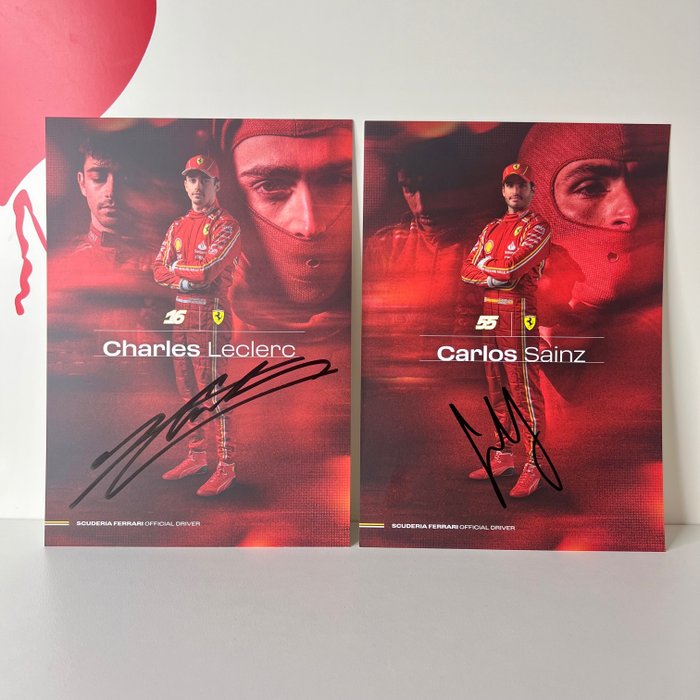 Ferrari - Formula 1 - Chales Leclerc - Carlos Sainz - 2024 - Fancard 
