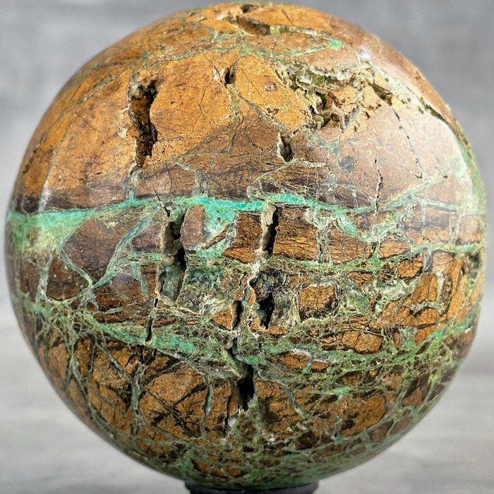 KEIN MINDESTPREIS – Wundervoller grüner Smithsonit Kugel auf einem maßgefertigten Ständer- 1900 g - (1)