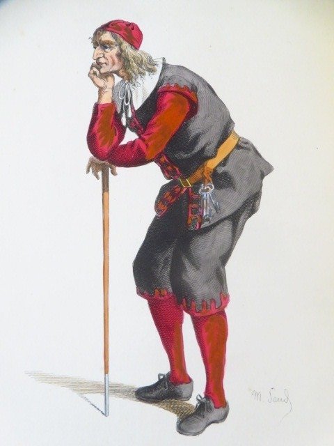 Molière / Maurice Sand, Geffroy - Œuvres complètes de Molière [20 portraits coloriés & suite en noire] - 1868