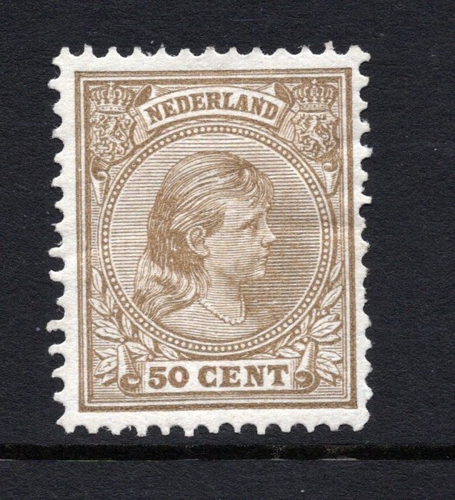 Niederlande 1891 - Königin Wilhelmina Typ „Hängendes Haar“ – Kostenloser Versand weltweit - NVPH 43c