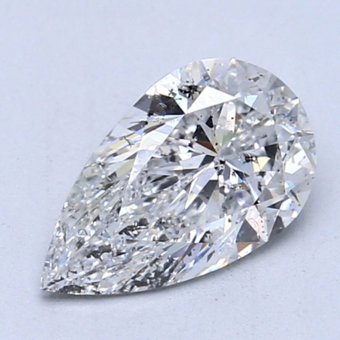 1 pcs Diamant - 1.50 ct - Peer - D (kleurloos) - SI2, Free Shipping