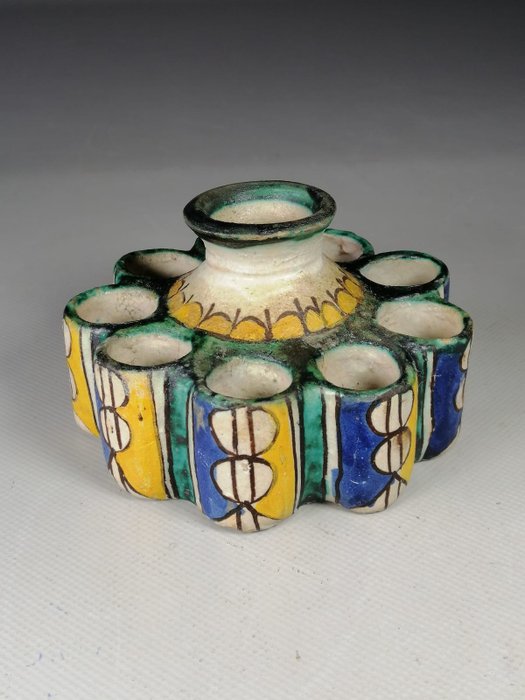 Tintenfass - Keramik - Marokko - frühes 20. Jahrhundert