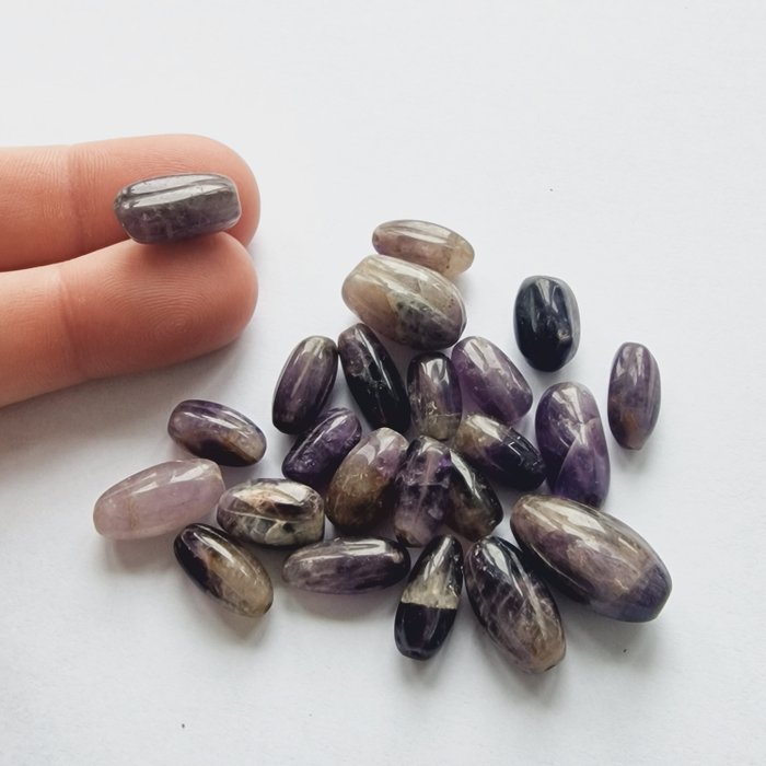 Tibetan-Burmese Dark Purple Amethyst Necklace Bead Talismans - 20 mm