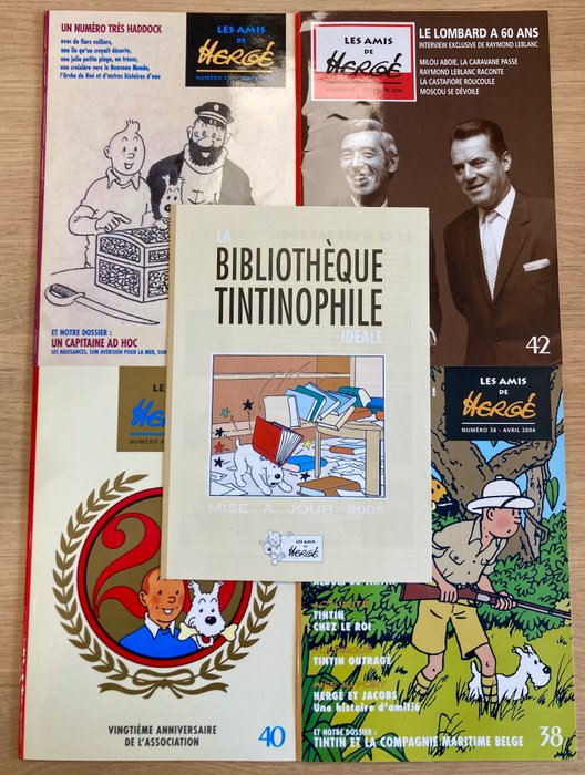 Tintin - 4x Les Amis d'Hergé + La bibilothèque tintinophile - 5 杂志
