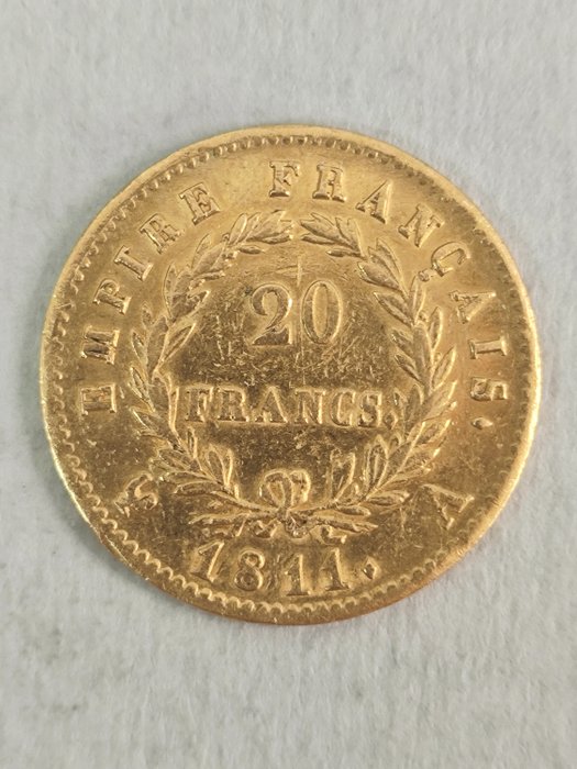 Frankrike. Napoléon I (1804-1814). 20 Francs 1811-A, Paris