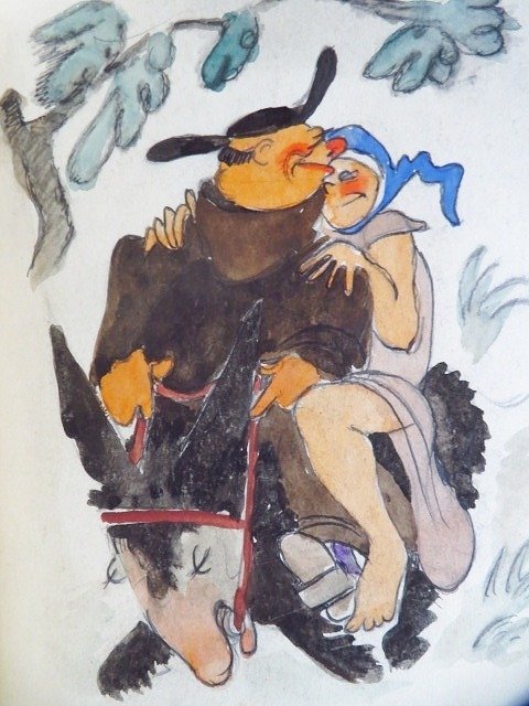 [Manuscrit] Maurice-William Julhès - [Maquette pour l'édition illustrée du Curé d'Azay-le-Rideau d'Honoré de Balzac] - 1946