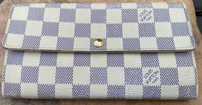 Louis Vuitton - Long Wallet Sarah Damier Azur - Brieftasche