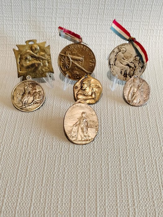 Frankrike - Medalje - Lotto francese prima guerra mondiale