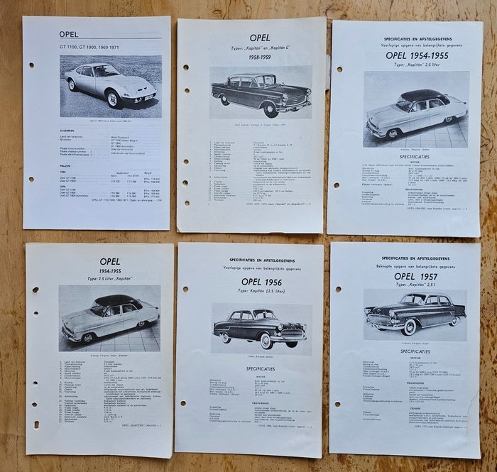 Opel, 34x versch. Jahrgänge-GT 1100 & GT - 1947-1974