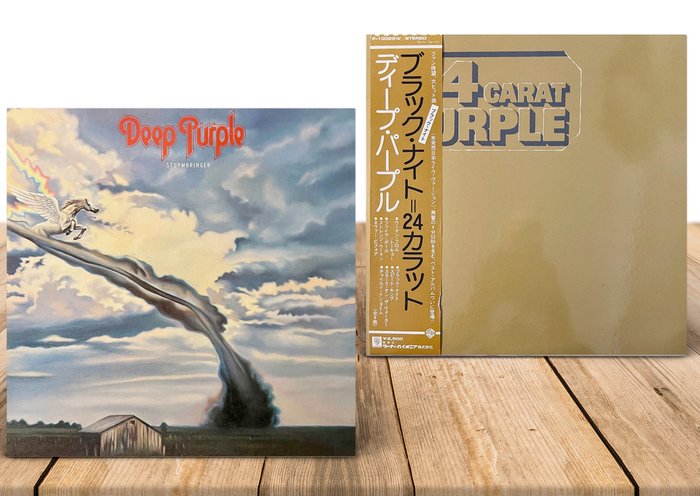 Deep Purple - Stormbringer / 24 Carat Purple - 2 x 1st JAPAN PRESS - LP 專輯（多個） - 日式唱碟, 第一批 模壓雷射唱片 - 1974