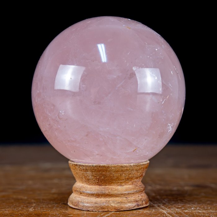 *新發現*美麗的天然玫瑰石英 球體，來自巴西- 794.27 g