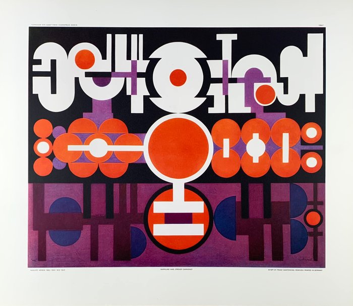Auguste Herbin - NEZ - Lichtdruck / Colotype - 59 x 51 cm - Δεκαετία του 1970