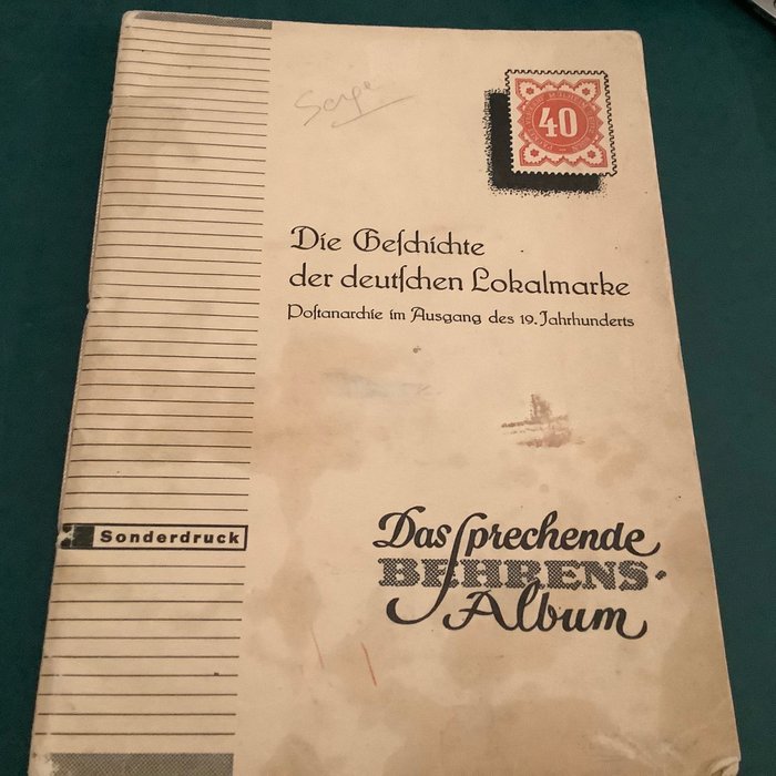 Saksa - paikalliset postialueet 1884/1899 - Täydellinen kokoelma paikallisia postialueita vanhassa Behrends-albumissa - Michel