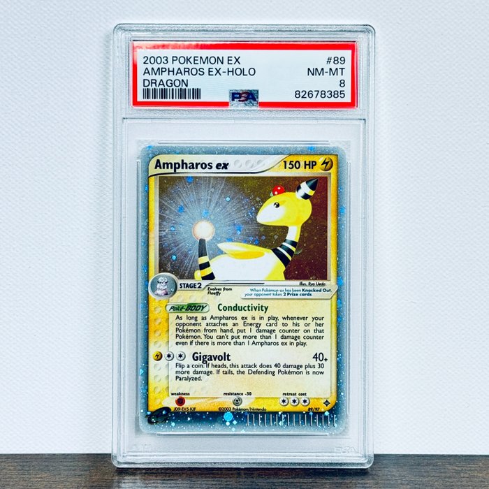 Pokémon Graded card - Ampharos EX Holo - Pokémon - PSA 8