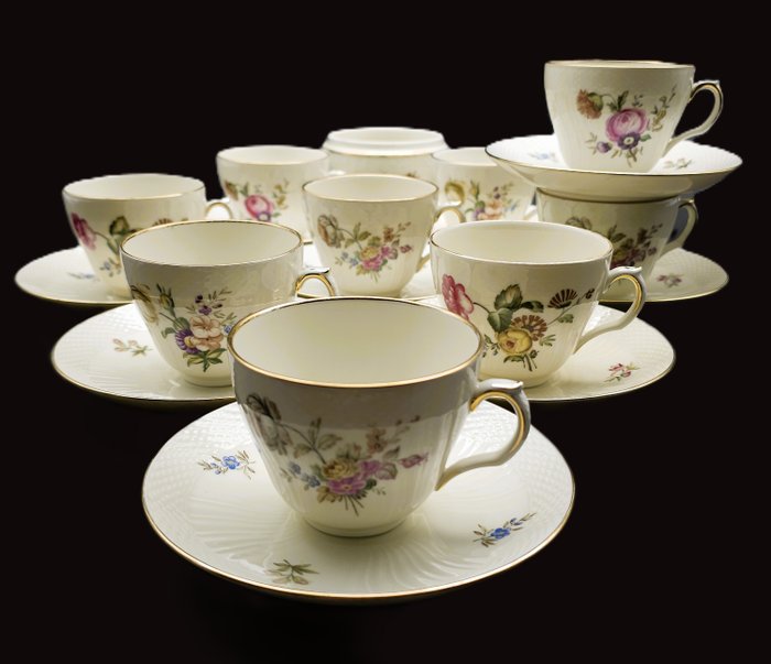 Royal Copenhagen - 整套咖啡杯具 (10) - Frijsenborg - 瓷器