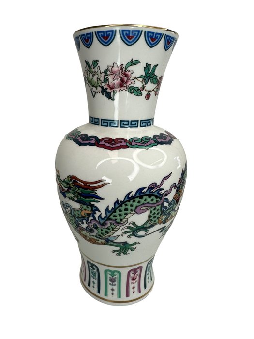 Franklin Mint - Vaso -  La danza del drago celeste di Chien - Ying May  - Porcellana