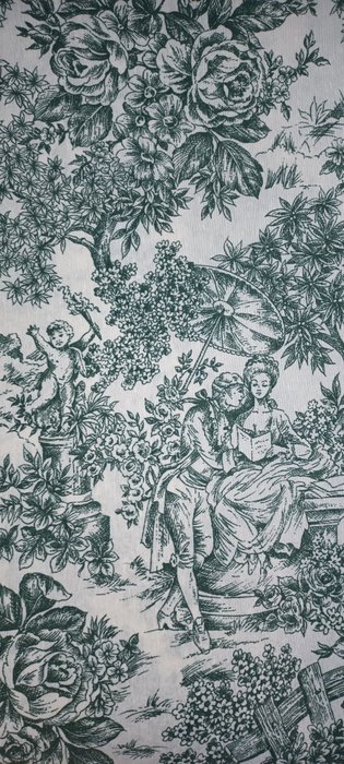Toile De Jouy panamakatoenen stof - Textiel - 280 cm - 250 cm