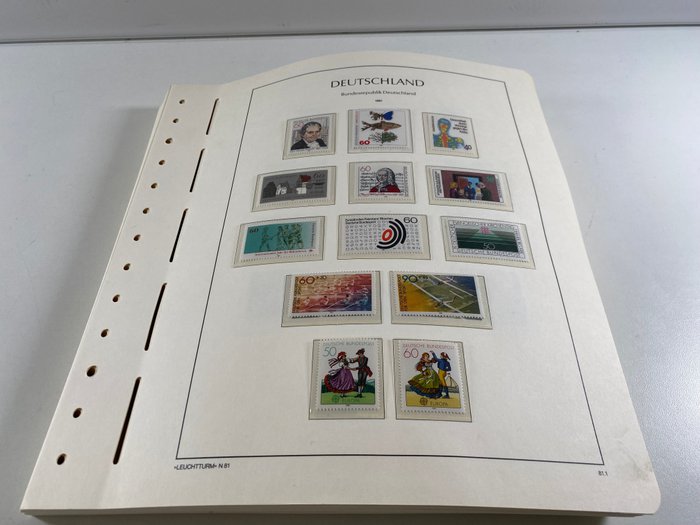 Germany, Federal Republic 1981/2000 - Collection MNH complete 1981-2000 on a Lighthouse Preprint