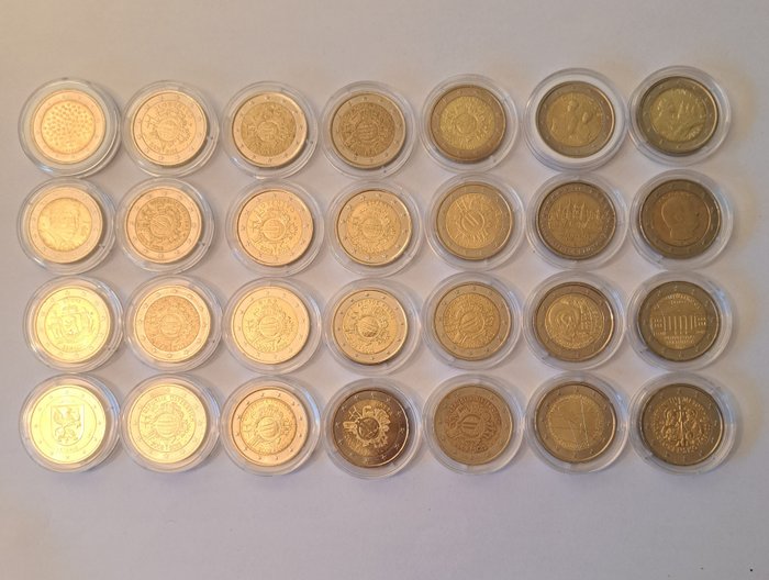 Europe. 2 Euro 2012/2021 (28 coins)