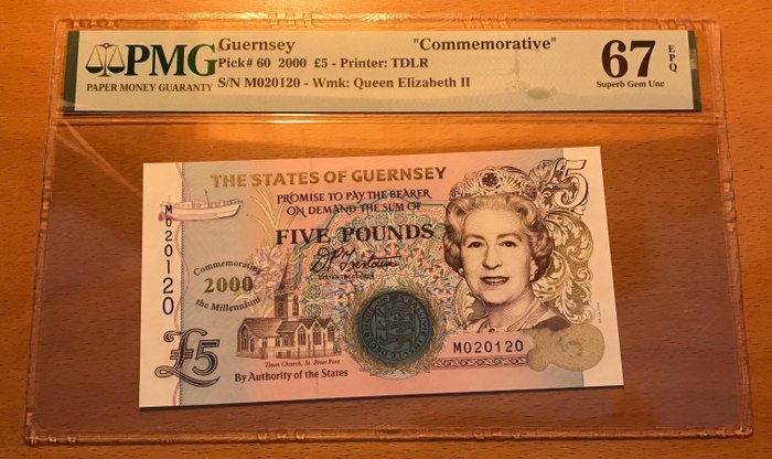 Guernsey. - 5 Pounds 2012 - Pick 60 - "Commemorative"  (Senza Prezzo di Riserva)