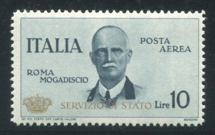 Royaume d’Italie 1934 - Couronne du Service de l'État 10 lires neuve - Sassone 2