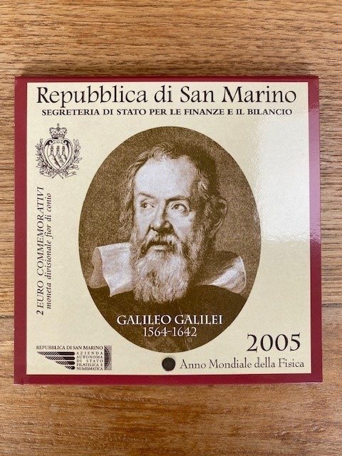 San Marino. 2 Euro 2005 "Galileo Galilei"