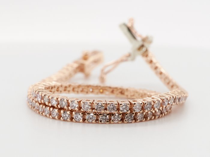 No Reserve Price - 1.88 tcw - See Comments - 14 kt Roségold - Armband Diamant