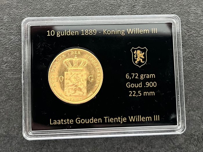 Hollandia. Willem III (1849-1890). 10 Gulden 1889