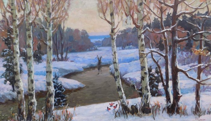 Kulik Ivan Anisimovich (1923-1995) - Paesaggio invernale