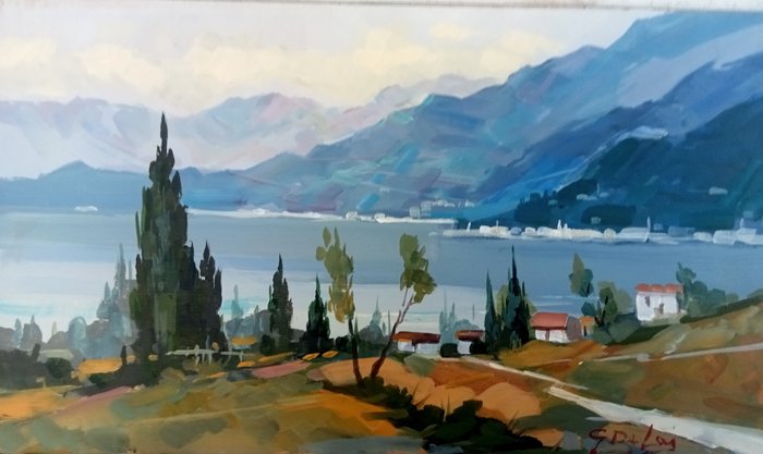 Gino De Lai (1891-1960) - Paesaggio del Lago di Garda