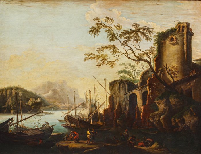 Salvator Rosa (1615-1673), Da - Marina con pescatori