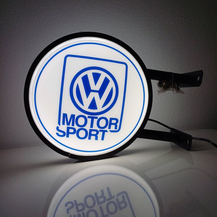 VW Volkswagen Motorsport verlicht Wandbord - Lysboks (1) - metal