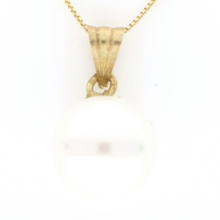 Ohne Mindestpreis - Halskette Gelbgold Perle 