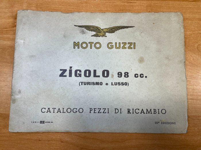 Brochure - Moto Guzzi - Moto Guzzi Zigolo 98 cc.(Turismo e Lusso ) parti di ricambio