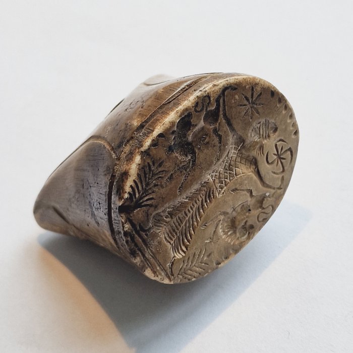 Mesopotamia Jaspis Uhri/uhri jumalille sinettihelmi - 37 mm