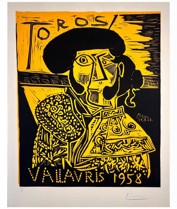 Pablo Picasso (1881-1973) - Toros Vallauris 1958 - hand signed